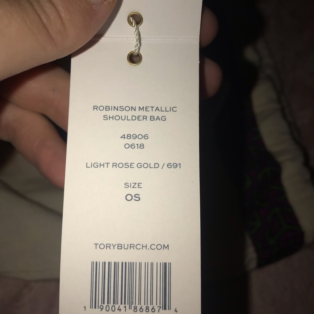💕SOLD💕Tory Burch Rose Gold Metallic Robinson - Picture 7 of 8